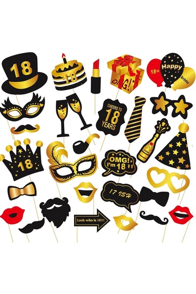 Avaleea Set Accesorii pentru Petrecere, Props pentru Coltul de Poze, pentru M...