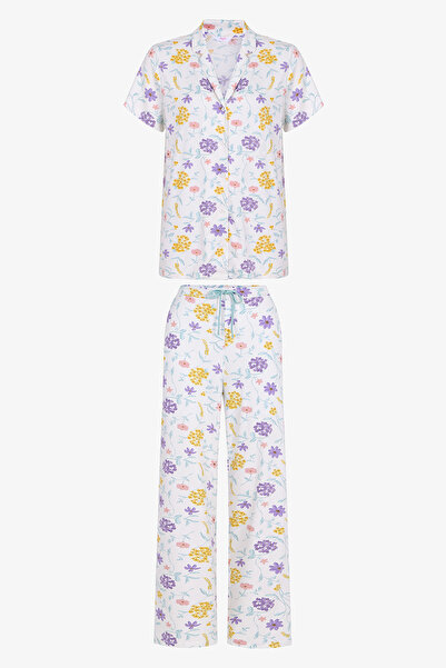 Penti Kırık Beyaz Blossom Gömlek Pantolon Pijama Takımı