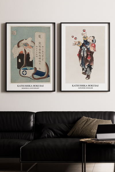 Artiera Σετ ζωγραφικής με ξύλινο πλαίσιο 2 τεμαχίων Vintage Figurines Japandi...