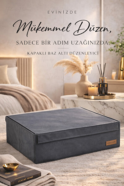 Flow Home Baz Altı Hurç Yatak Altı Düzenleyici Kapaklı Battaniye Kıyafet Yorg...