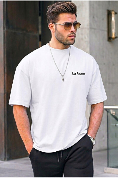 KVİNS Pachet de cu imprimeu seturi de tricouri Los Angeles supradimensionat b...