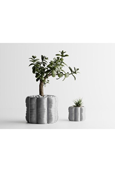 Sani Βάζο "Ωραίο ΜΙΚΡΟ" 127 x 127 x Υ100 mm - Ασημί