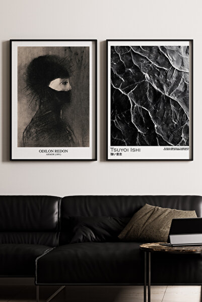 Artiera Σετ ζωγραφικής 2 τεμαχίων με μαύρο διακοσμητικό ξύλινο πλαίσιο τέχνης...