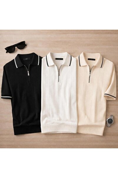 golden toptan Pachet de 3 tricouri tricotate pentru bărbați