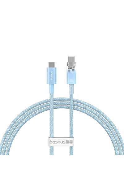 Baseus USB-A - USB-C Explorer Data and Charging Cable, 100W, 2m, Blue CATS010503