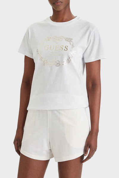 Guess Eva Logo Cotton Pack Boxy Fit Crew Neck t Shirt E6Gi00I3Z14 t Shirt E6G...