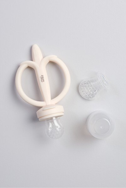 Tgm Baby Pacifier Teether Puree Baby Fruit Strainer (Cream)