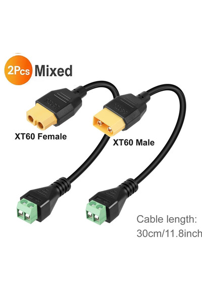 Choice4 Cable Mixed - 2pcs XT60 Connectors Terminal Adapter,XT60 to 2Pin Sold...