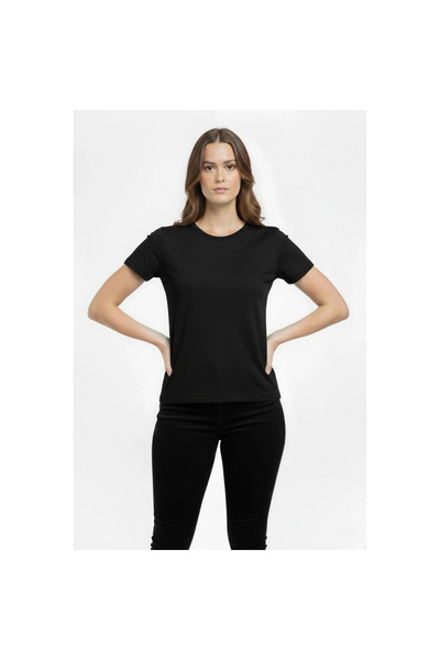 Narnuga Women's T-Shirt Crew Neck Slim Fit Lycra T-Shirt Casual Basic Body - ...