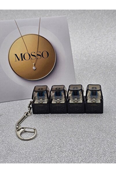 Mosso Steel Çelik Anahtarlık Mekanik Klavye Görünüm 4 Tuşlu Rgb Işıklı Siyah ...