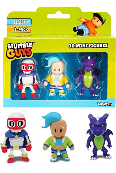 Noriel Set 3 mini figurine Stumble Guys 3D, Seria 2 - Super Bones, Velocit, D...