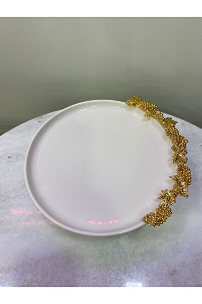 MİMSEGÜN DEKOR Gold Grape Figured Serving Plate