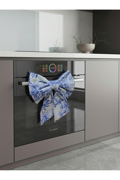 Nevena handmade Bleu blanc model fiyonk fırın süsü