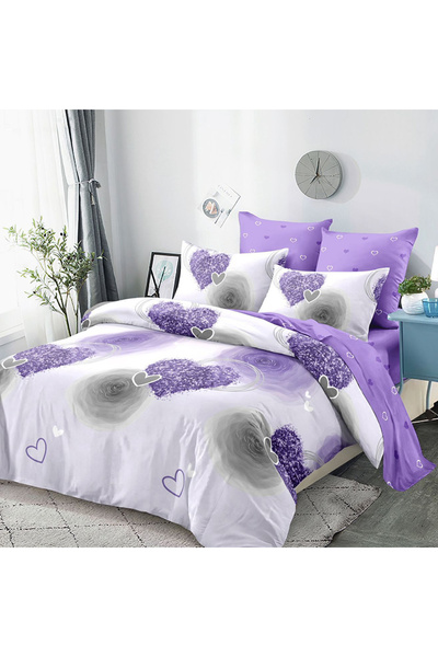 Pucioasa Lenjerie de pat cu elastic 180x200 pentru pat dublu, 6 piese, SDP Fi...
