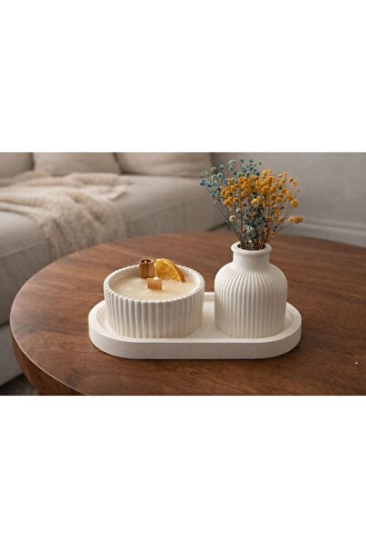 OrganicArtShop Organicart Dekoratif Mum & Vazo Seti