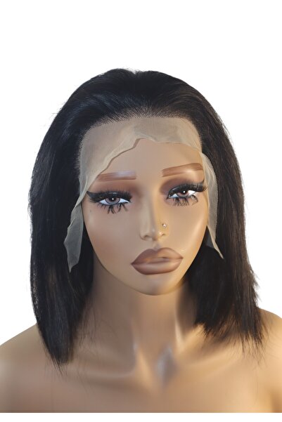 GOLEN باروكة بوب قصيرة من شعر بشري 100% بطول 12 بوصة - باروكة بوب قصيرة بدون ...