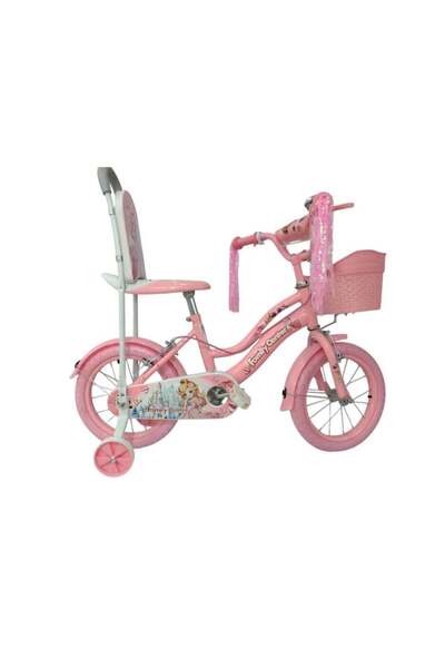 Rally Girls’ 12-Inch Kids’ Bicycle – Pink Bike with Training Wheels and Front...