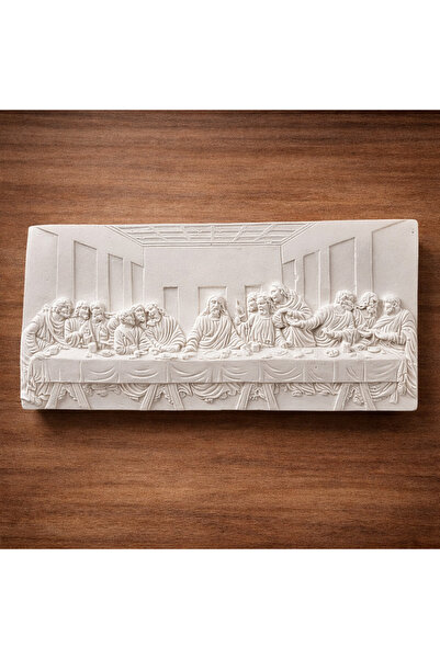 OEM Decoratiune din ipsos Tablou Cina cea de Taina, Pasti, 16.5 x 7.5 cm