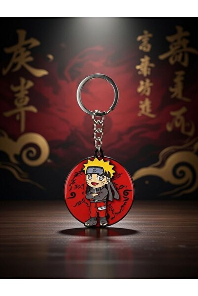 Natavanbutık 🍥   تمثال معدني فاخر لشخصية ناروتو أوزوماكي سلسلة مفاتيح - سلسل...