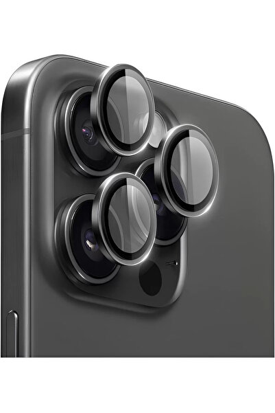 Velvoria iPhone 16 Pro Max - Pro Metal Camera Protective Lens Black