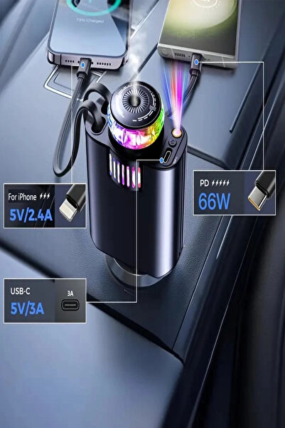 Epilons Led Işık Aydınlatmalı 45w Hava Nemlendirici 5’1 Arada Şarj Cihazı Ara...