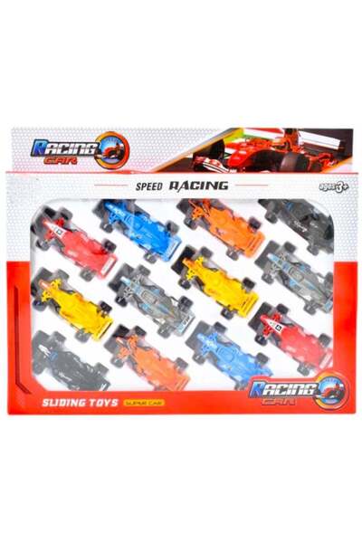 Rally 12 Pc Racing Car Miniature Toy Vehicle Playset For Kids