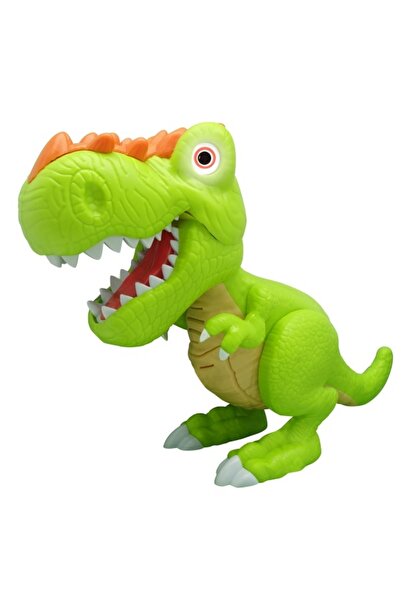 Asmodee Interactive Junior T-Rex Dinosaur Figure With Lights And Sounds - Green