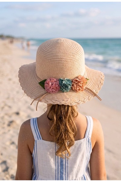 LAGRANZE قبعة صيفية للأطفال من روزابيل، مناسبة للأعمار من 4 إلى 8 سنوات