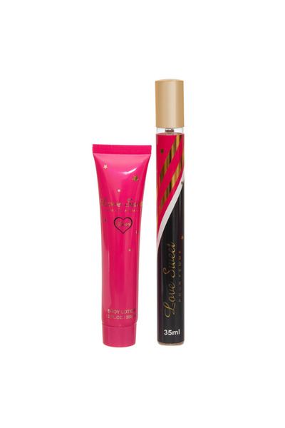 Lea Luis Σετ δώρου Love Sweet – Σπρέι αρώματος & Λοσιόν σώματος, γλυκό και αι...