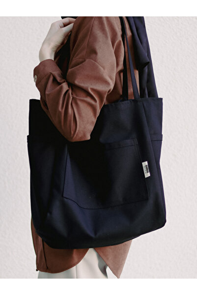 Nora Canvas Women's Shoulder Bag , Shopper Bag Black