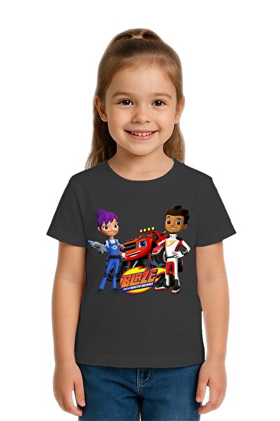 SEDİRLİ Tricou unisex Blaze cu imprimeu pentru copii, bumbac bucăți din bumba...