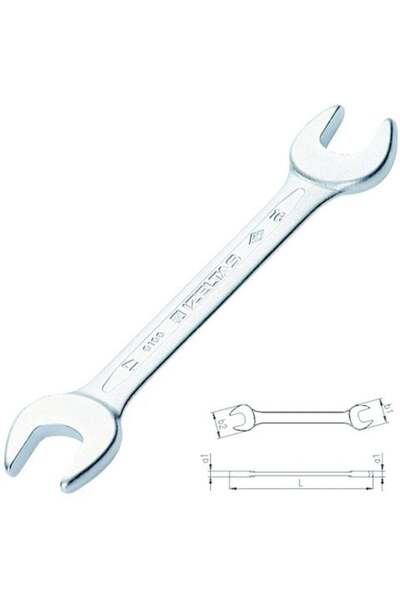 İzeltaş مفتاح ذو فمين قصير 14x15 ملم