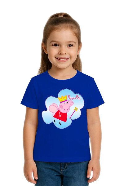 SEDİRLİ Unisex Peppa Pig με τύπωμα Παιδικό μπλουζάκι από χτενισμένο βαμβακερό...