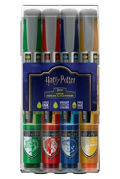 Serve Likit Fosforlu Kalem Harry Potter Damalı - 4'lü Set