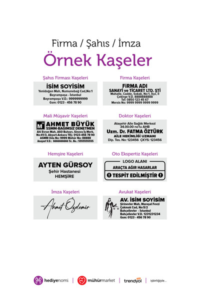 HEDİYENOMİ Mühürmarket > Personal Company Stamp, Limited Company Stamp, Anonymous Company Stamp - Sırdaş 912 - 19X51 mm
