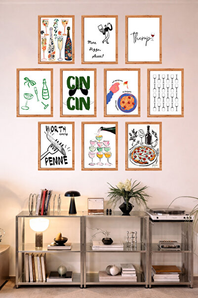 UNT Bucătărie cu aspect de cadru, 10 piese |   Modern |   Set de pictură cu a...