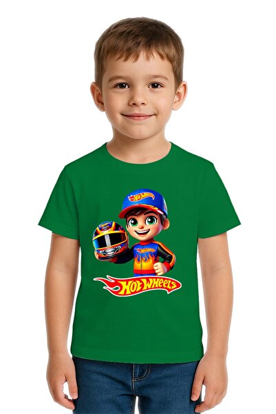 SEDİRLİ Tricou unisex Hot Wheels cu imprimeu pentru copii, bumbac bucăți, bum...