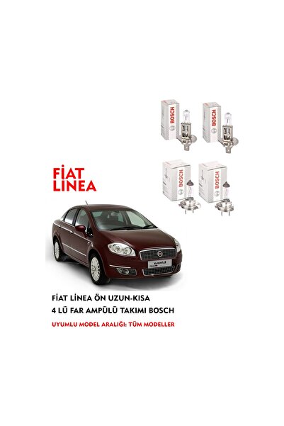 Bosch FİAT LİNEA 2012 MODEL ÖN UZUN-KISA 4 LÜ FAR AMPÜLÜ TAKIMI