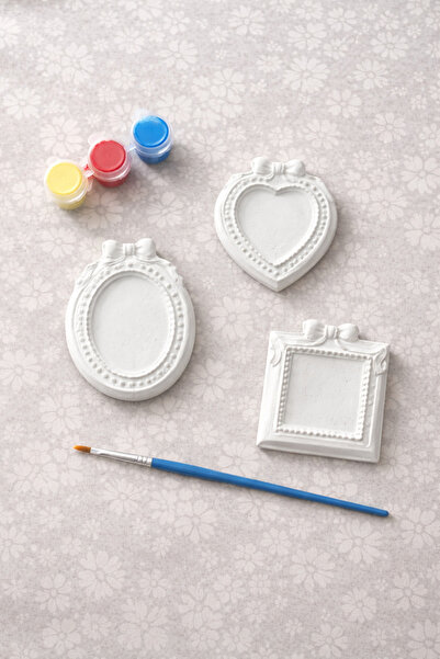 adanaçiçekliatölye ÇERÇEVE BOYAMA 3 PARÇA MIKNATILI MİNİ BOYAMA SETİ