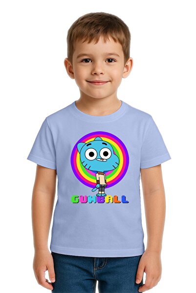 SEDİRLİ Tricou unisex pentru copii Gumball cu imprimeu bumbac moale țesături ...