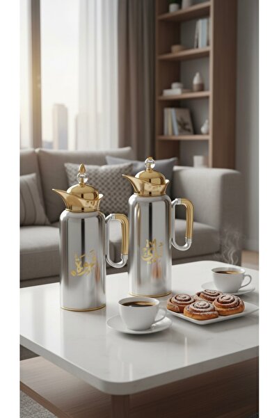 Generic 1 liter/750ml tea and coffee thermos set