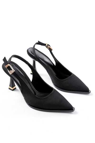 Griffa Kadın Abiye Ayakkabı Altın Tokalı Sivri Burun 9cm Topuklu