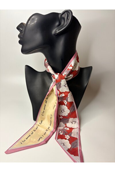 BHR AKSESUAR Patterned Thin Scarf, Ribbon (6X85 cm)