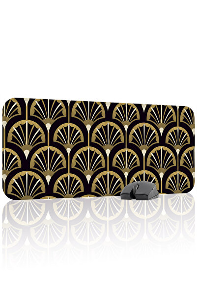 mousepad bastir لوحة ماوس للألعاب من المطاط المخيط على طراز آرت ديكو مانع للا...