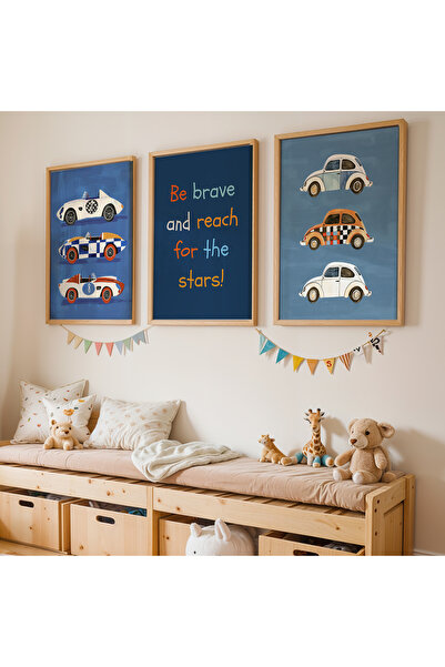 Artiera Σετ ζωγραφικής για αγορίστικο δωμάτιο με θέμα τα αγωνιστικά αυτοκίνητ...