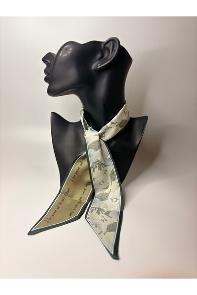 BHR AKSESUAR Patterned Thin Scarf, Ribbon (6X85 cm)
