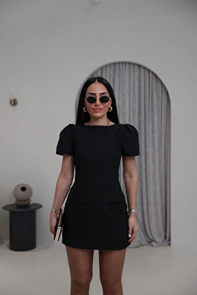 MOZENA Mini haljina sa balon rukavima Sa detaljem džepa