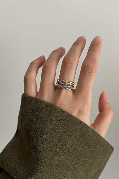 Okko Store Cross Stone Adjustable Ring