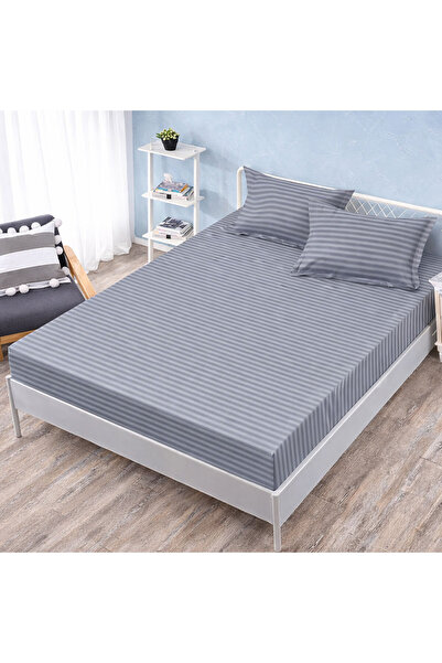 Patul Husa de pat cu elastic 180x200 + 2 Fete de Perna 50x70, Damasc