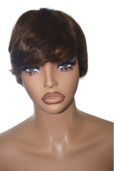 GOLEN شعر مستعار قصير من شعر بشري 100% - شعر قصير، شعر مستعار قصير بمظهر طبيع...